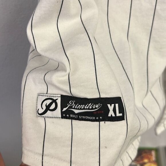 Primitive Apparel Men's White Navy Collegiate Baseball Jersey Size XL - Picture 5 of 7